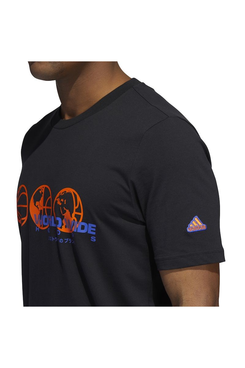 POLERA ADIDAS HOMBRE WORLDWIDE HOOPS NEGRO POLERA ADIDAS HOMBRE WORLDWIDE HOOPS NEGRO