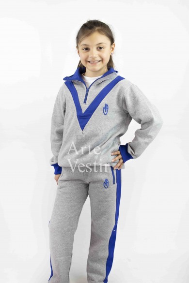 POLERON MARIA AUXILIADORA MUJER GRIS/AZUL PORVENIR