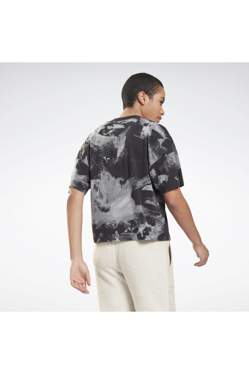 POLERA REEBOK MUJER TIE DYE MYT NEGRO POLERA REEBOK MUJER TIE DYE MYT NEGRO