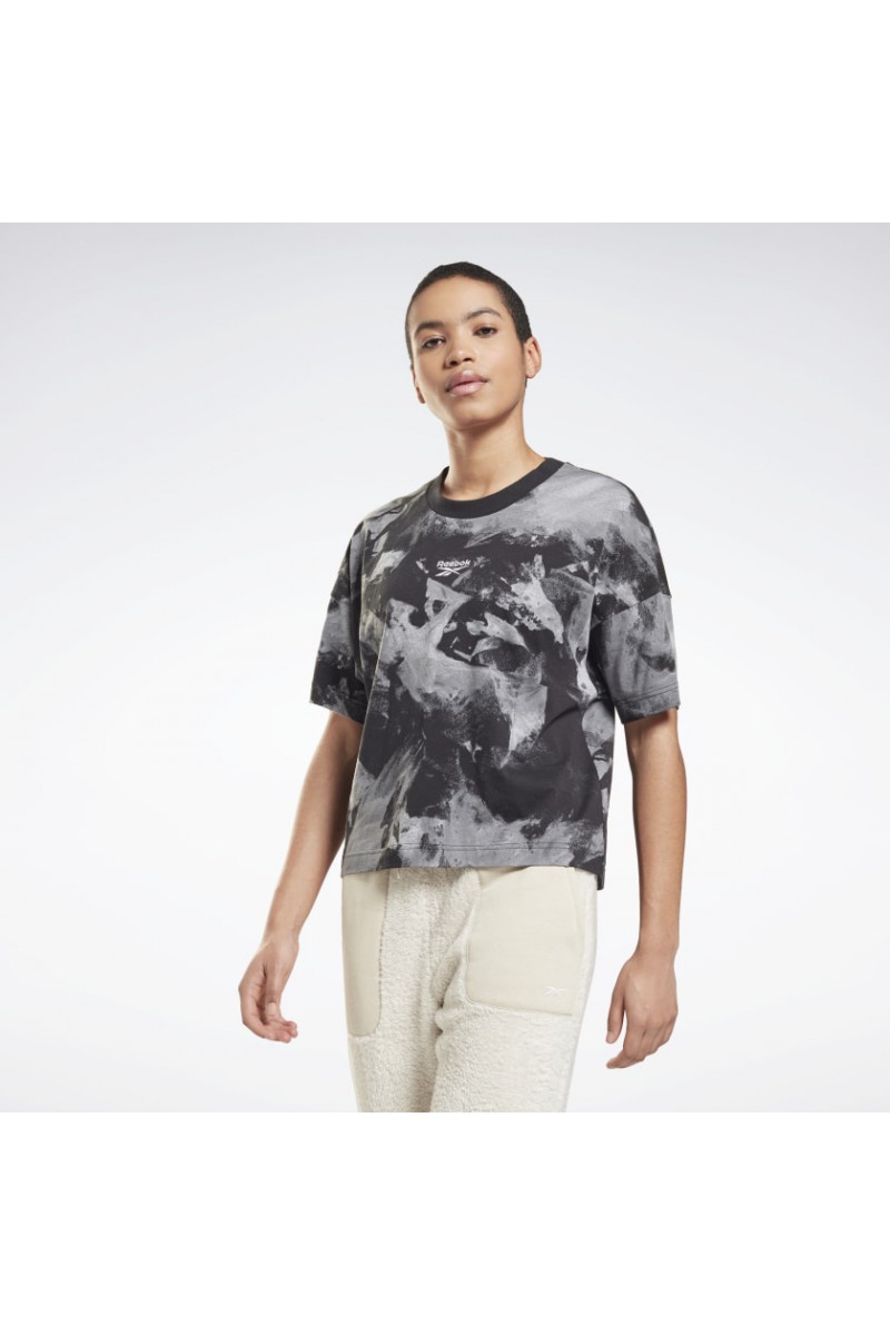 POLERA REEBOK MUJER TIE DYE MYT NEGRO POLERA REEBOK MUJER TIE DYE MYT NEGRO