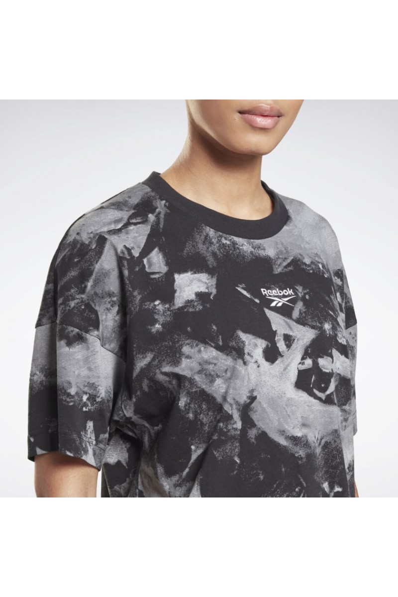 POLERA REEBOK MUJER TIE DYE MYT NEGRO POLERA REEBOK MUJER TIE DYE MYT NEGRO