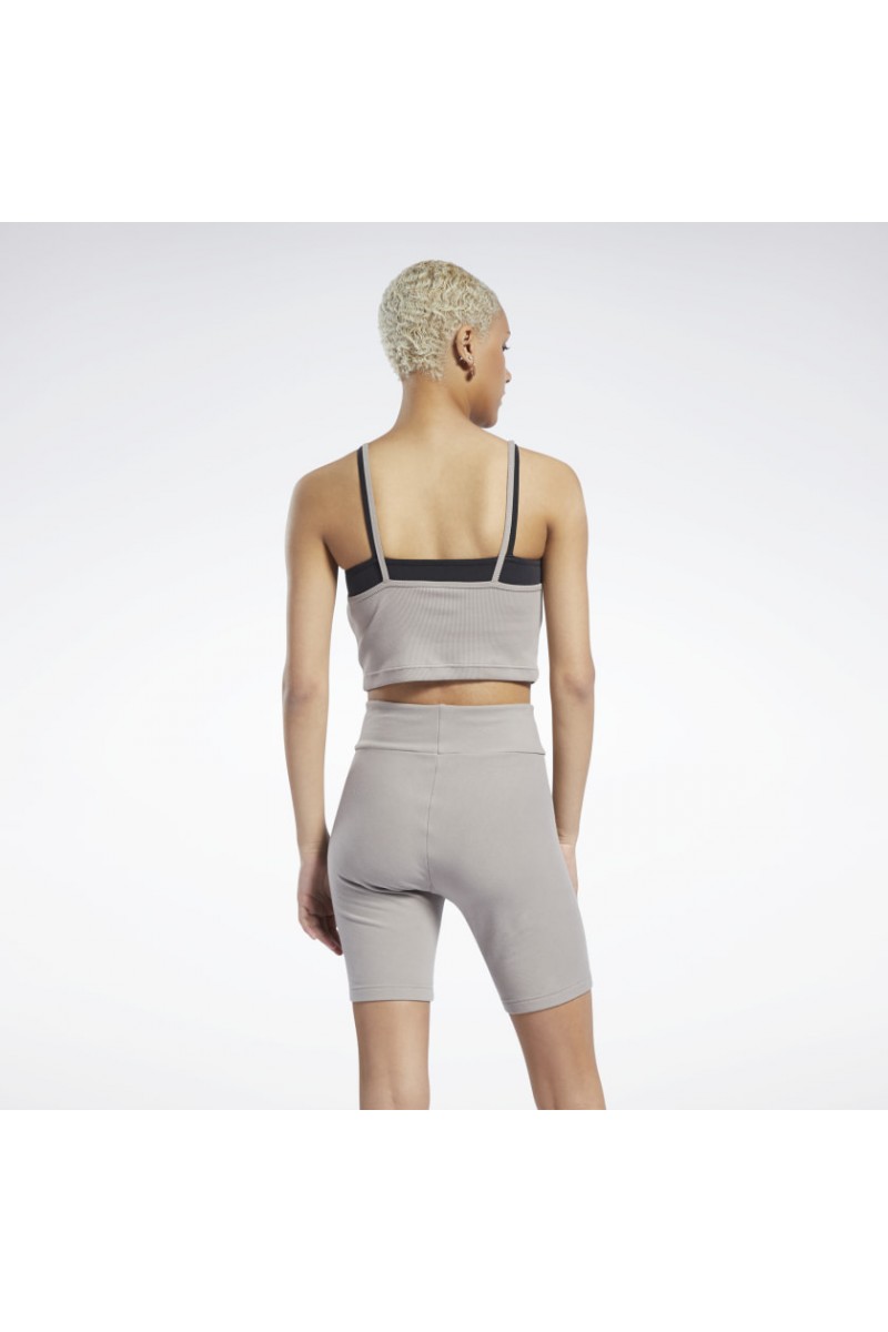 POLERA REEBOK MUJER STRAPPY RIB GRIS POLERA REEBOK MUJER STRAPPY RIB GRIS