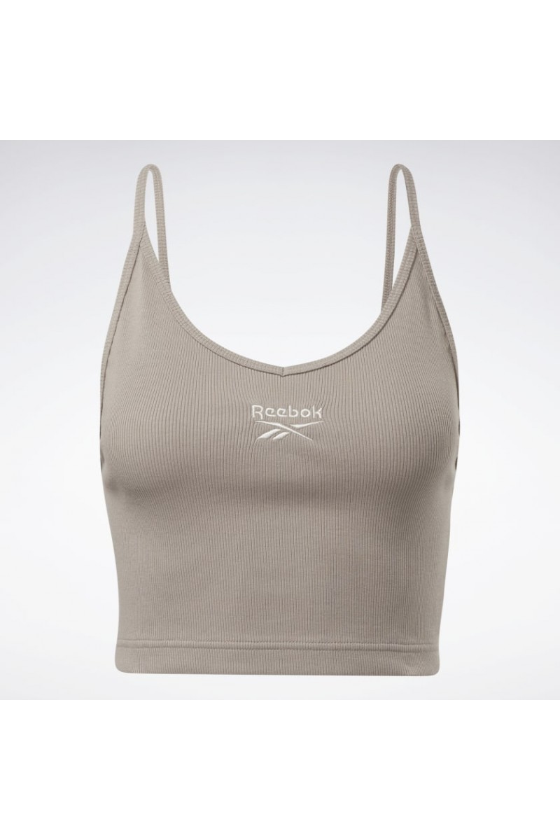 POLERA REEBOK MUJER STRAPPY RIB GRIS POLERA REEBOK MUJER STRAPPY RIB GRIS