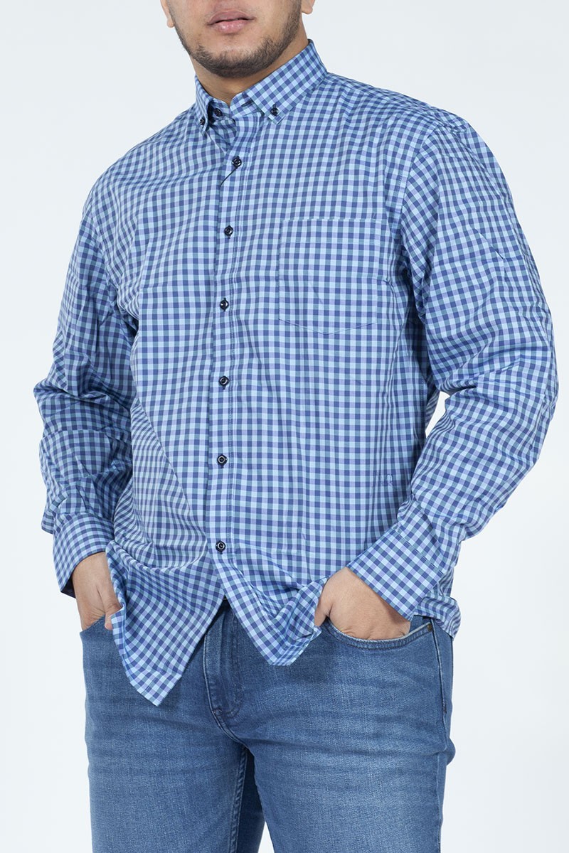 CAMISA MONTESOLA HOMBRE MATEO CUADROS REGULAR AZUL