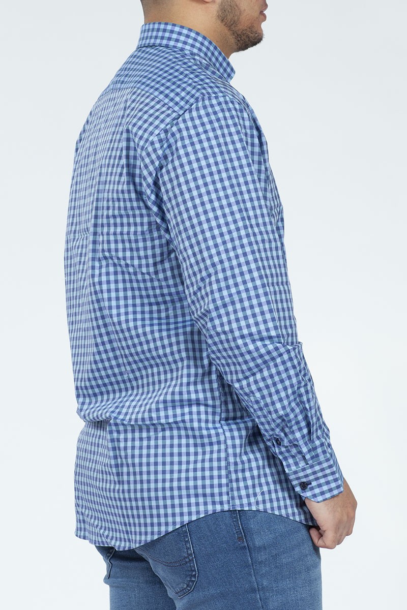 CAMISA MONTESOLA HOMBRE MATEO CUADROS REGULAR AZUL