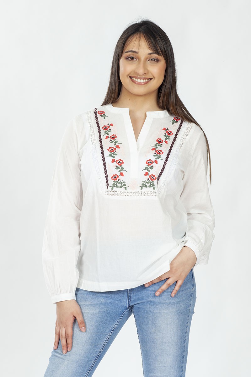 POLERA INNOCENTI MUJER SHEEP MANGA LARGA BLANCO