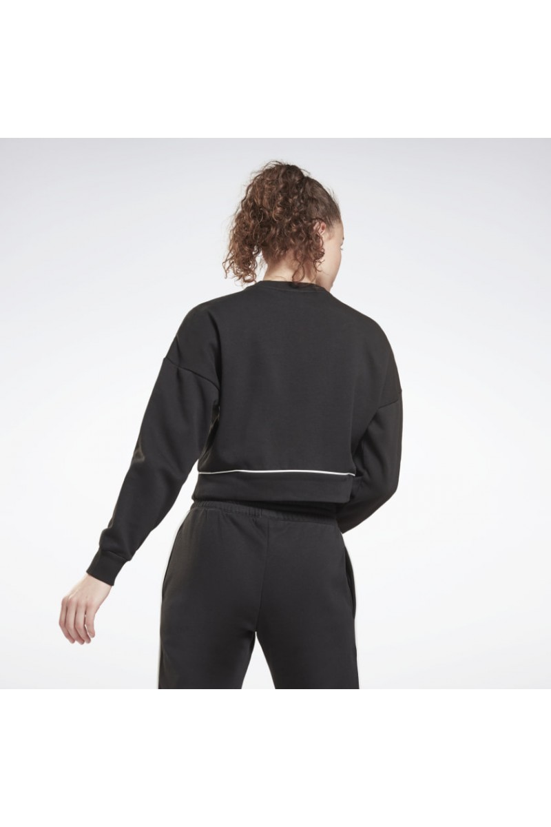 POLERÓN REEBOK MUJER PIPING CREW NEGRO POLERÓN REEBOK MUJER PIPING CREW NEGRO