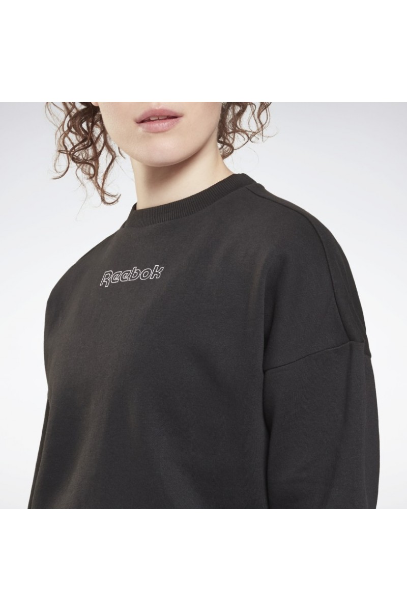 POLERÓN REEBOK MUJER PIPING CREW NEGRO POLERÓN REEBOK MUJER PIPING CREW NEGRO
