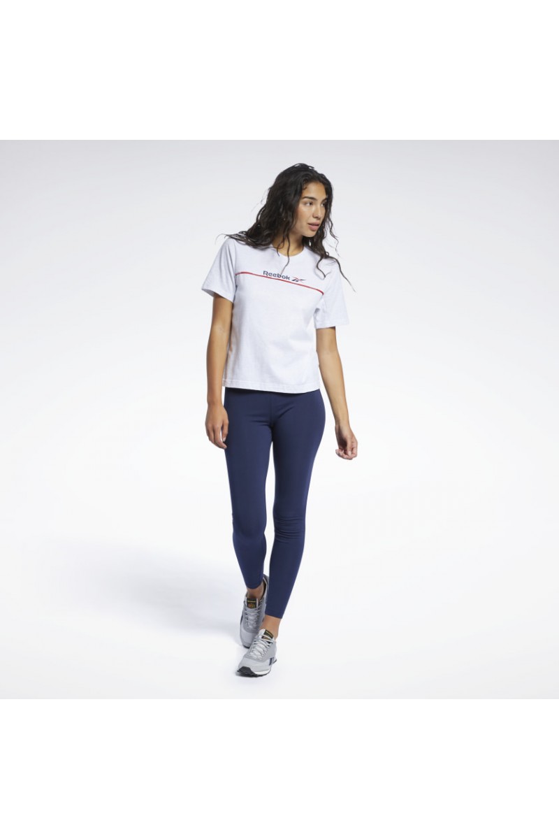 POLERA REEBOK MUJER FOUNDATION LINEAR T BLANCO