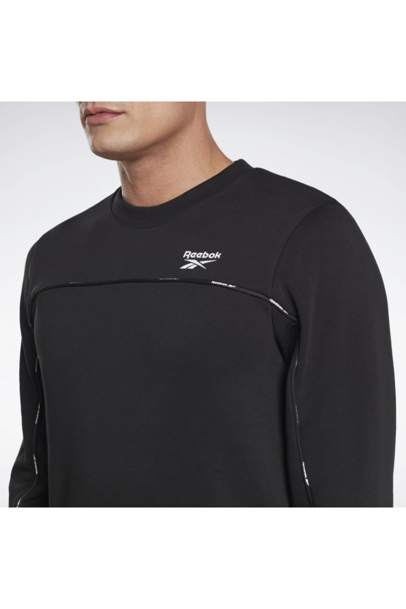 POLERÓN REEBOK HOMBRE PIPING CREW NEGRO POLERÓN REEBOK HOMBRE PIPING CREW NEGRO