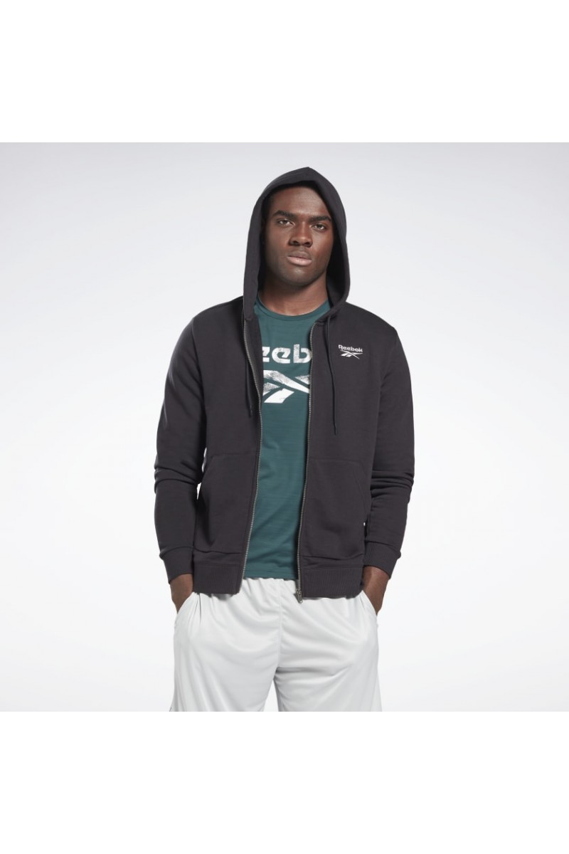 POLERÓN DEPORTIVO REEBOK IDENTITY ZIP-UP NEGRO POLERÓN DEPORTIVO REEBOK IDENTITY ZIP-UP NEGRO