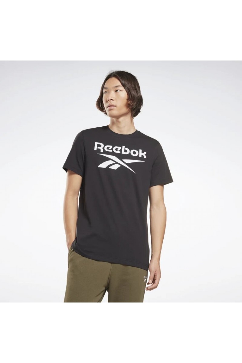 POLERA REEBOK HOMBRE LOGO REEBOK IDENTITY NEGRO