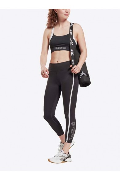 CALZA REEBOK MUJER PIPING POLY TIGHT NEGRO
