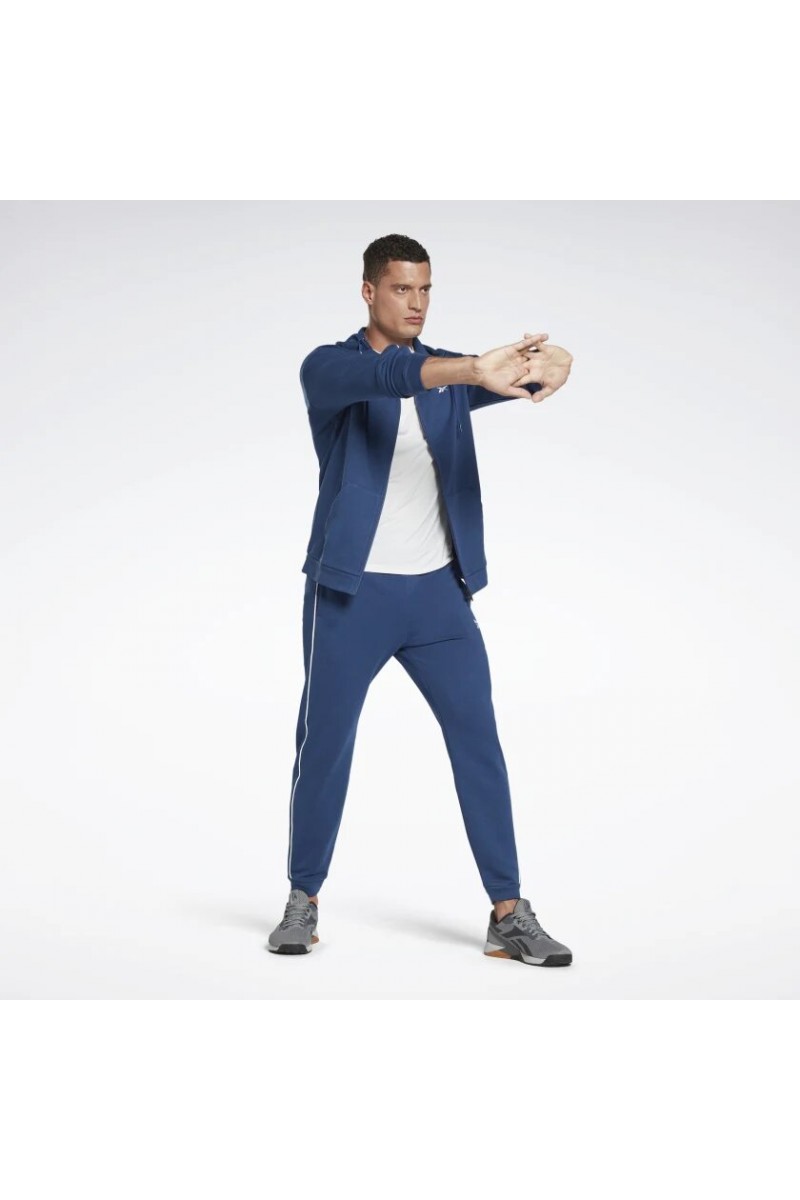 CHAQUETA REEBOK HOMBRE PIPING FZ AZUL CHAQUETA REEBOK HOMBRE PIPING FZ AZUL