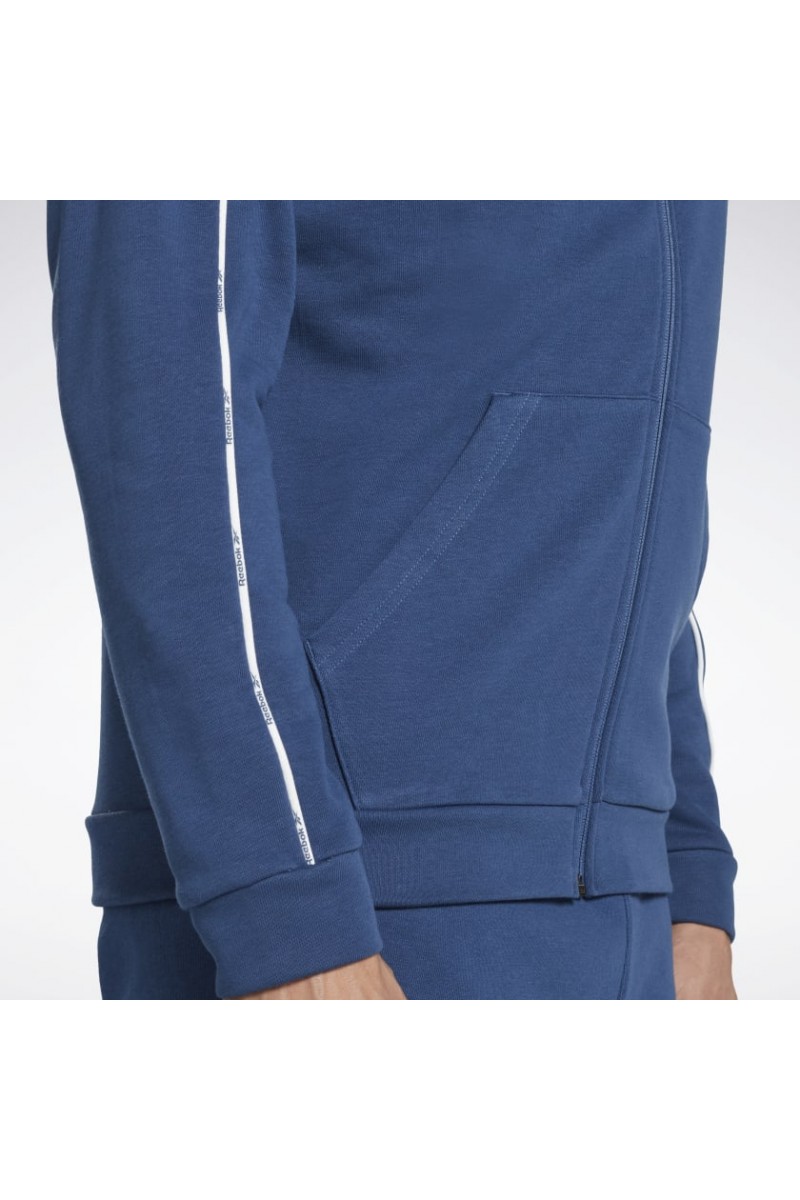 CHAQUETA REEBOK HOMBRE PIPING FZ AZUL CHAQUETA REEBOK HOMBRE PIPING FZ AZUL
