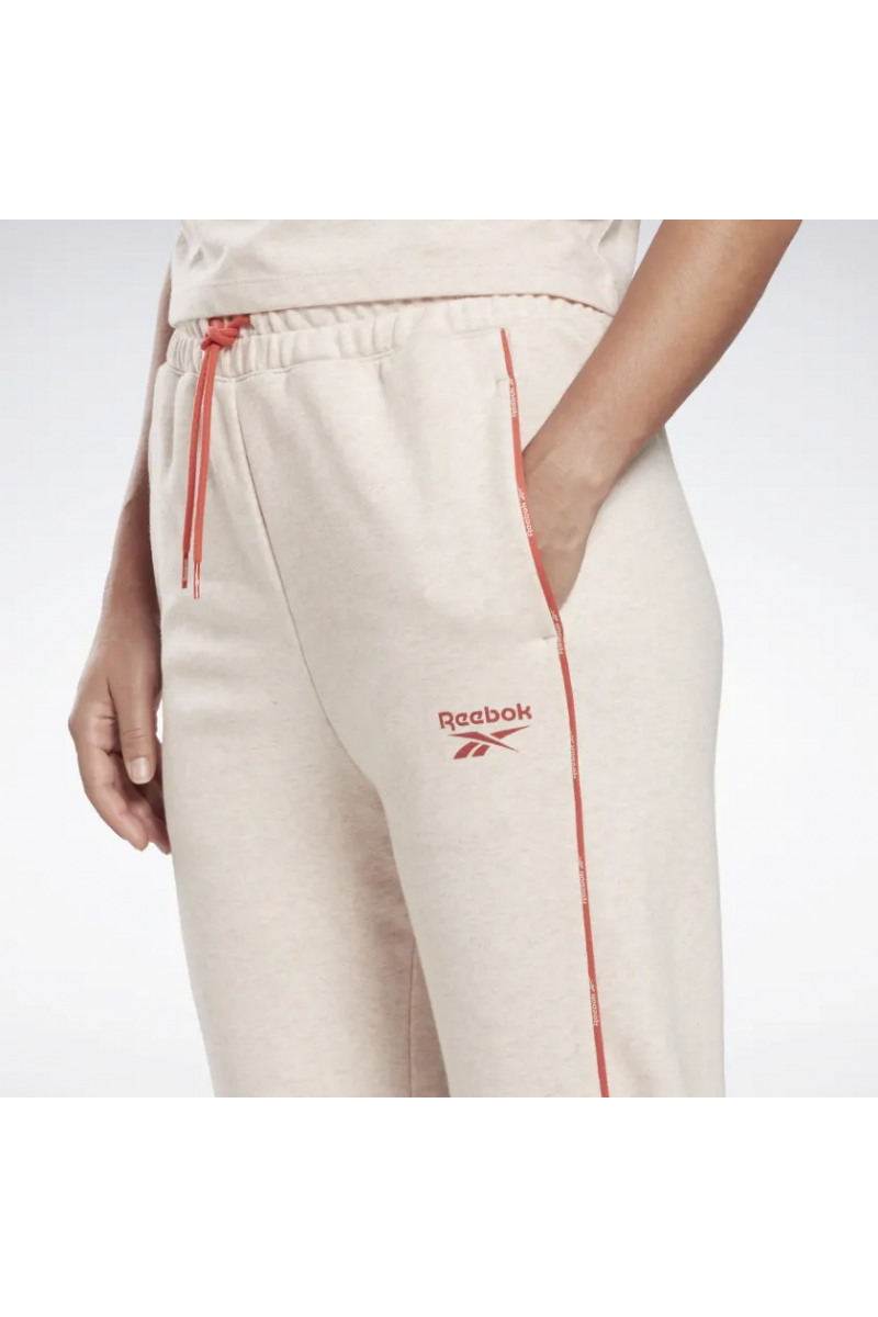 PANTALÓN BUZO REEBOK MUJER PIPING ROSADO PANTALÓN BUZO REEBOK MUJER PIPING ROSADO