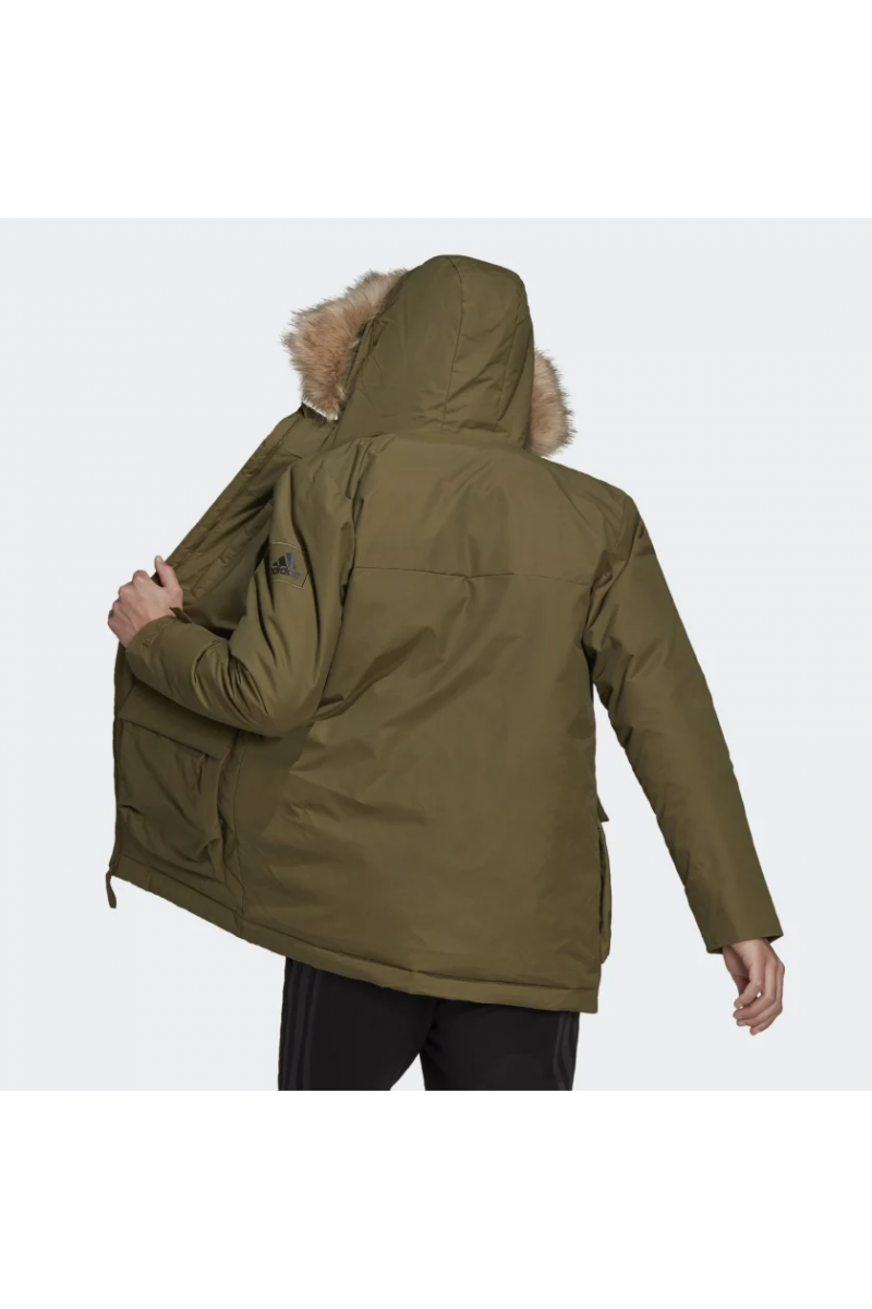 CHAQUETA ADIDAS HOMBRE HOODED OLIVO CHAQUETA ADIDAS HOMBRE HOODED OLIVO