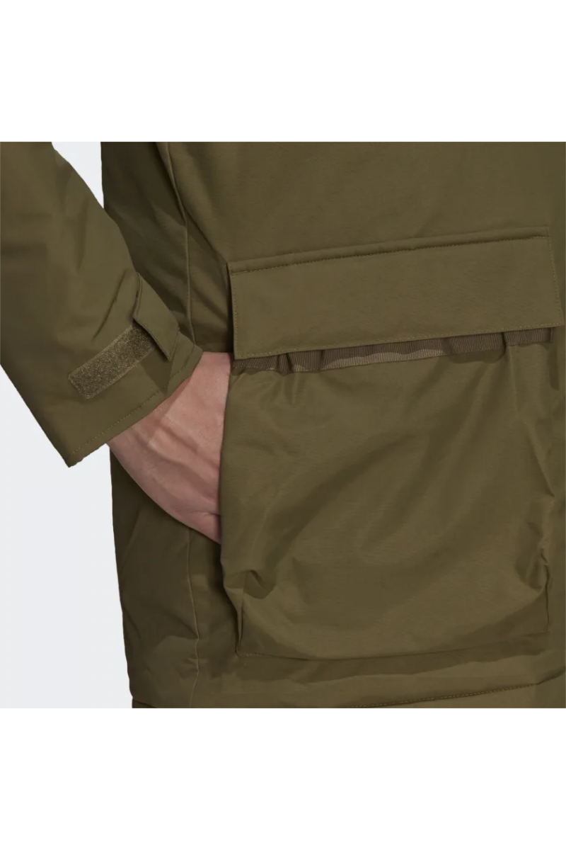 CHAQUETA ADIDAS HOMBRE HOODED OLIVO CHAQUETA ADIDAS HOMBRE HOODED OLIVO