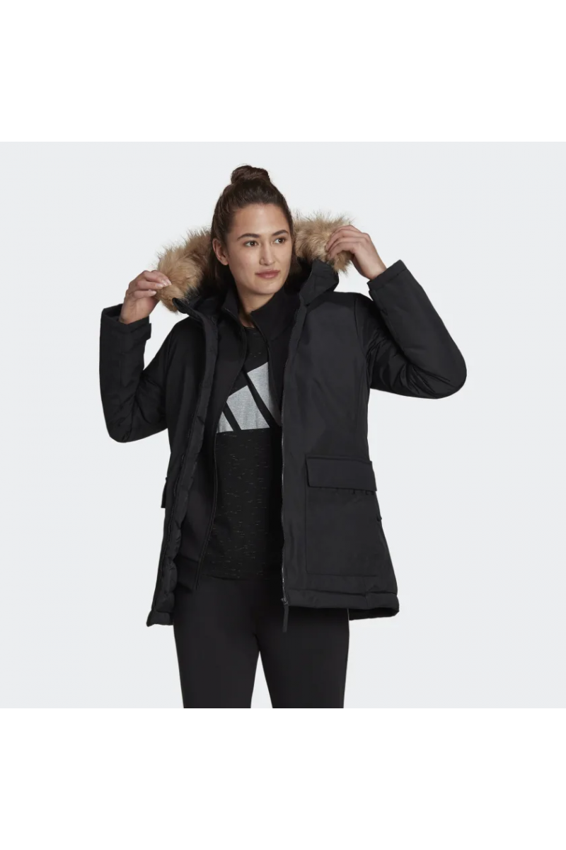 CHAQUETA ADIDAS MUJER HOODED NEGRA CHAQUETA ADIDAS MUJER HOODED NEGRA