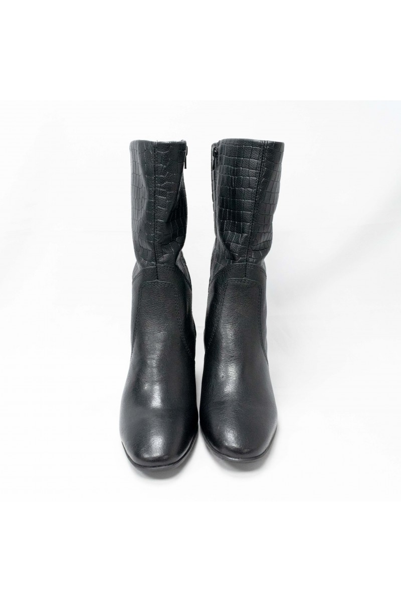 BOTA BOTTERO MUJER CROCO TANIS MILITAR NEGRO BOTA BOTTERO MUJER CROCO TANIS MILITAR NEGRO