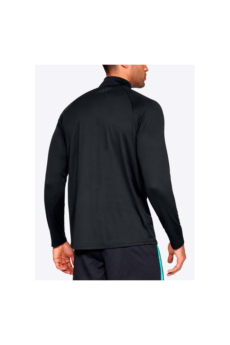POLERA MANGA LARGA UNDER ARMOUR HOMBRE TECH 2.0 NEGRO
