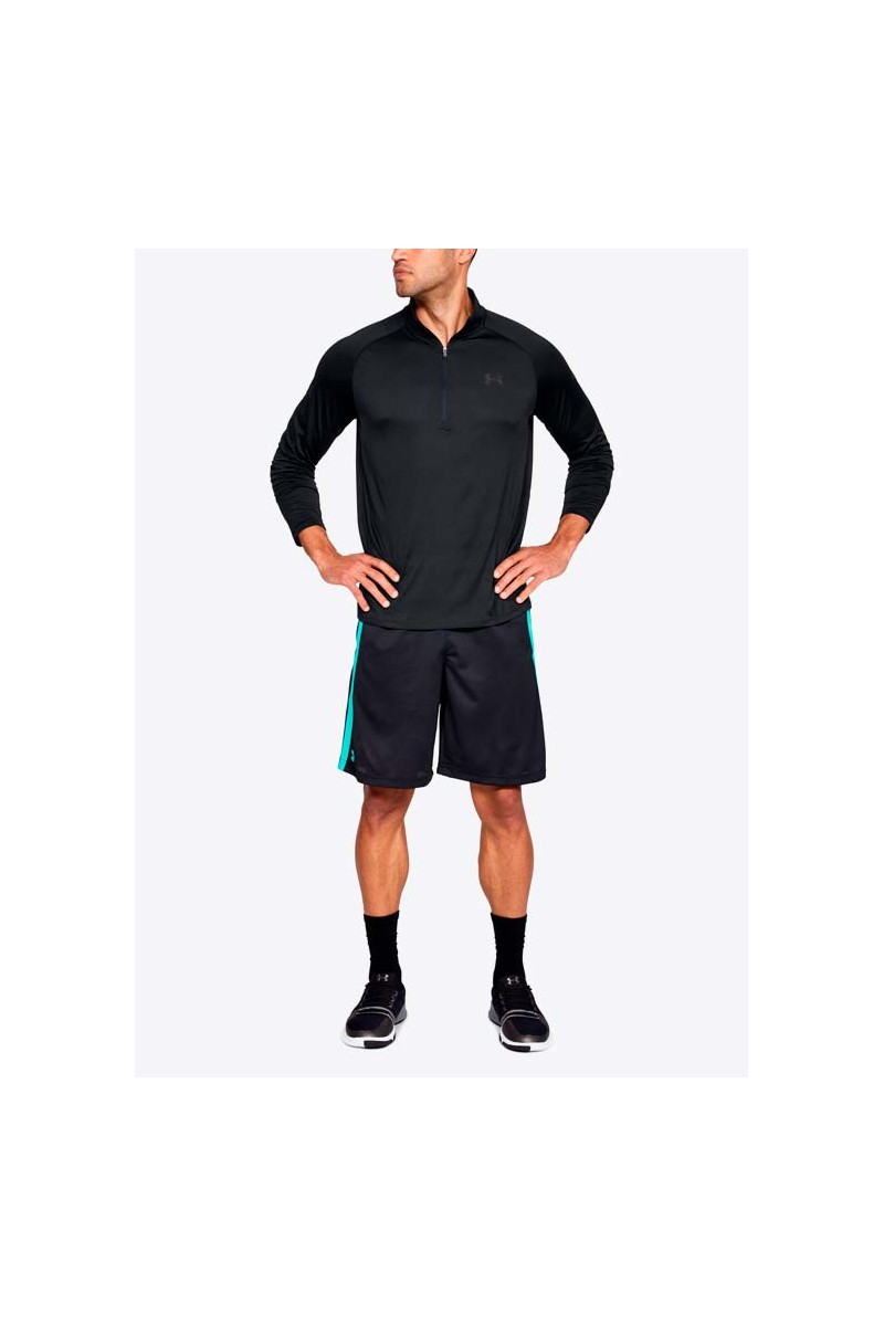 POLERA MANGA LARGA UNDER ARMOUR HOMBRE TECH 2.0 NEGRO