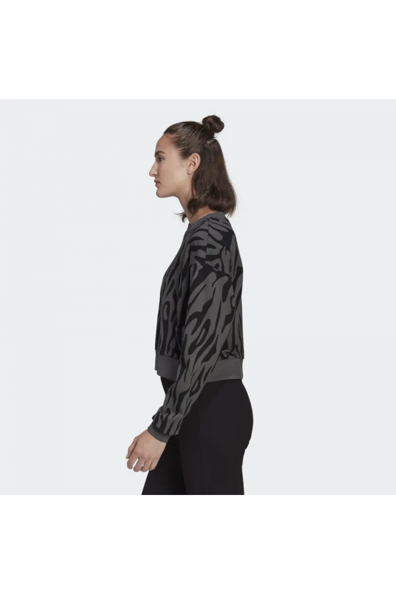 POLERÓN ADIDAS MUJER ESTAMPADO DE TIGRE GRIS POLERÓN ADIDAS MUJER ESTAMPADO DE TIGRE GRIS
