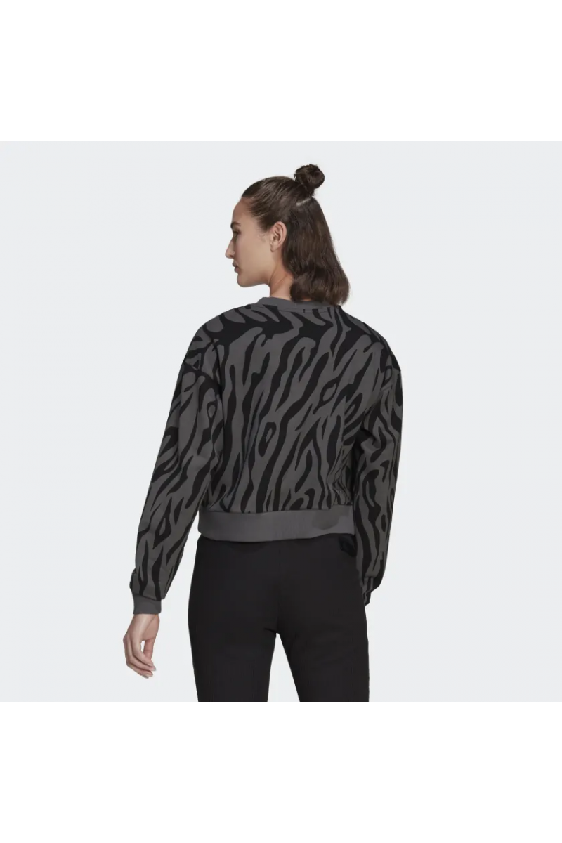POLERÓN ADIDAS MUJER ESTAMPADO DE TIGRE GRIS POLERÓN ADIDAS MUJER ESTAMPADO DE TIGRE GRIS