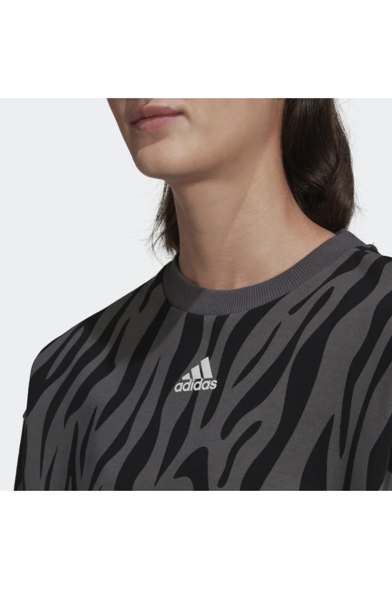 POLERÓN ADIDAS MUJER ESTAMPADO DE TIGRE GRIS POLERÓN ADIDAS MUJER ESTAMPADO DE TIGRE GRIS