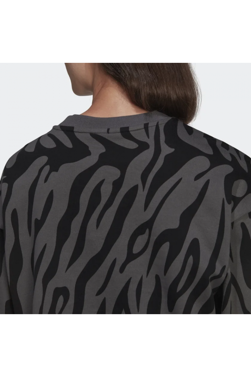 POLERÓN ADIDAS MUJER ESTAMPADO DE TIGRE GRIS POLERÓN ADIDAS MUJER ESTAMPADO DE TIGRE GRIS