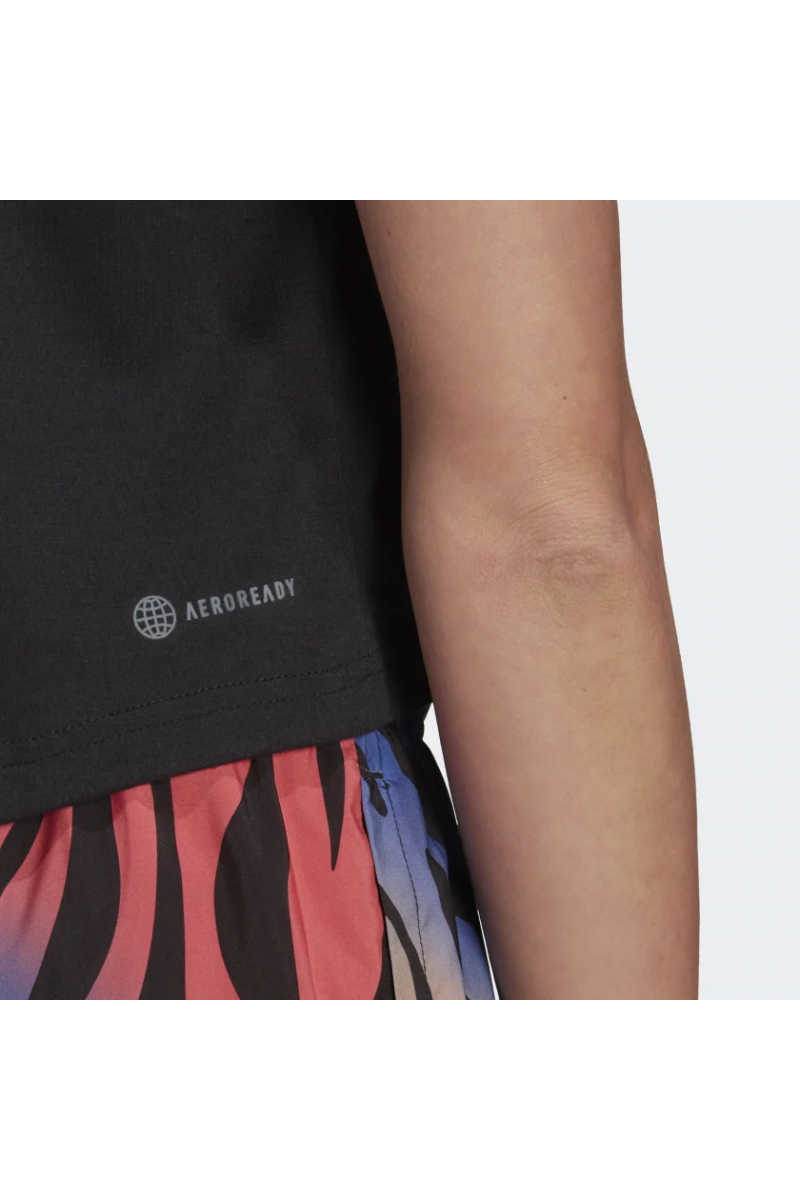 POLERA ADIDAS MUJER DESIGNED TO MOVE TIGRE NEGRO