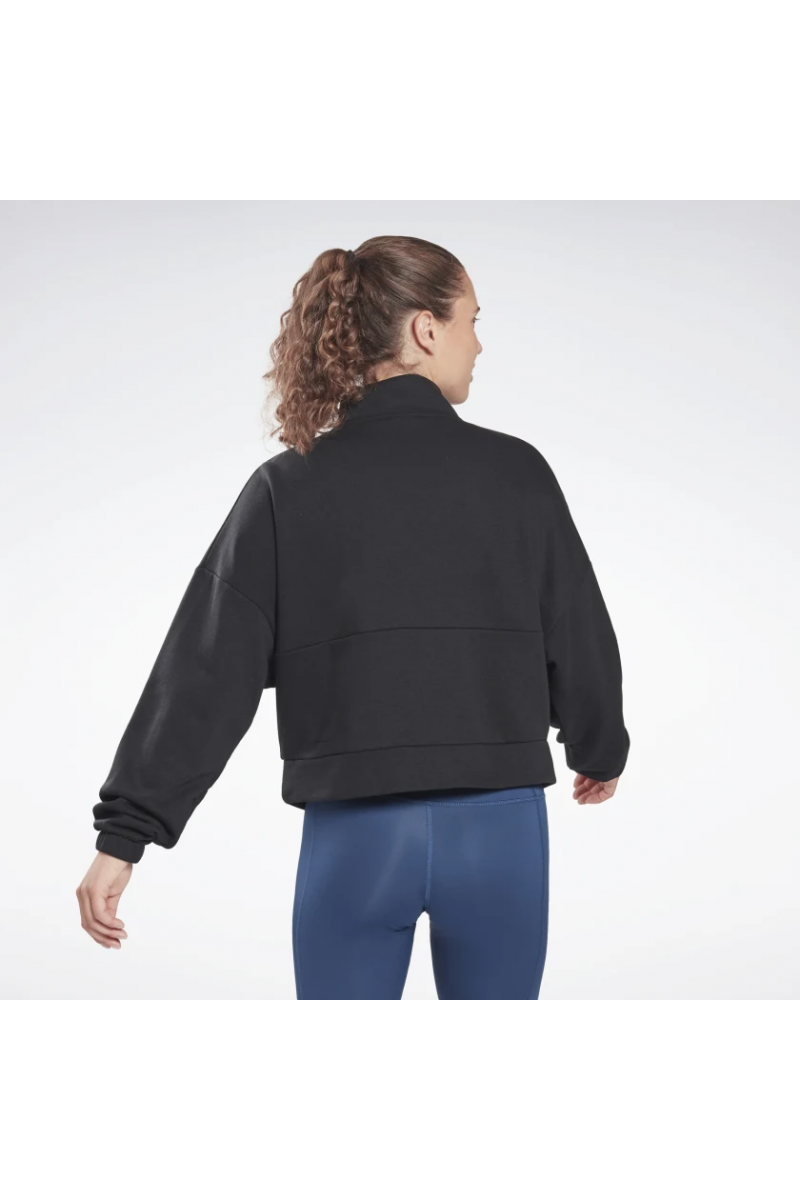 POLERÓN REEBOK MUJER CIERRE WORKOUT READY NEGRO POLERÓN REEBOK MUJER CIERRE WORKOUT READY NEGRO
