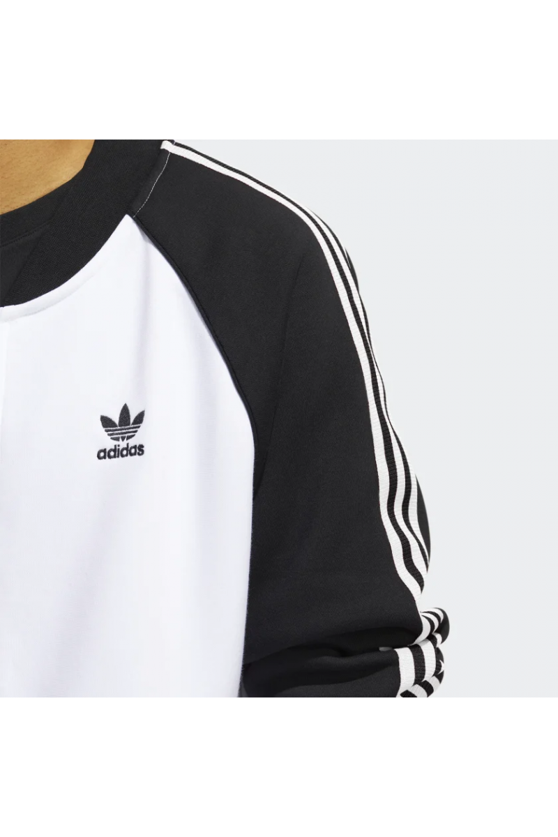 CHAQUETA DEPORTIVA ADIDAS HOMBRE FLEECE FELPA BLANCO/NEGRO