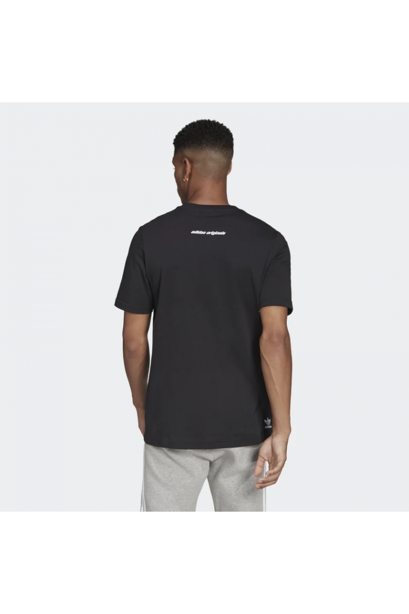 POLERA ADIDAS HOMBRE Y2K ESTAMPADA NEGRO