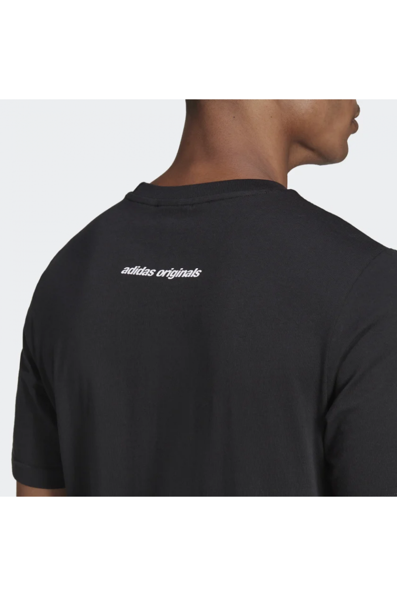 POLERA ADIDAS HOMBRE Y2K ESTAMPADA NEGRO