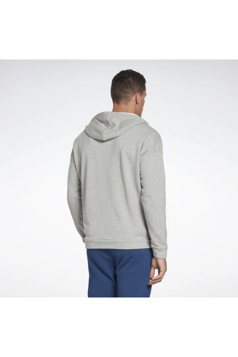 POLERÓN REEBOK HOMBRE WORKOUT READY ZIP PIPING GRIS POLERÓN REEBOK HOMBRE WORKOUT READY ZIP PIPING GRIS