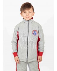 POLERÓN BUZO MUJER GRIS/ROJO BERNARDO OHIGGINS PUERTO NATALES