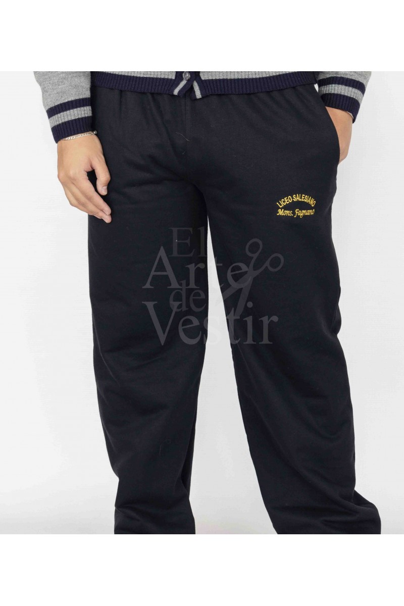 PANTALÓN BUZO NEGRO UNISEX MONSEÑOR FAGNANO PTO.NATALES