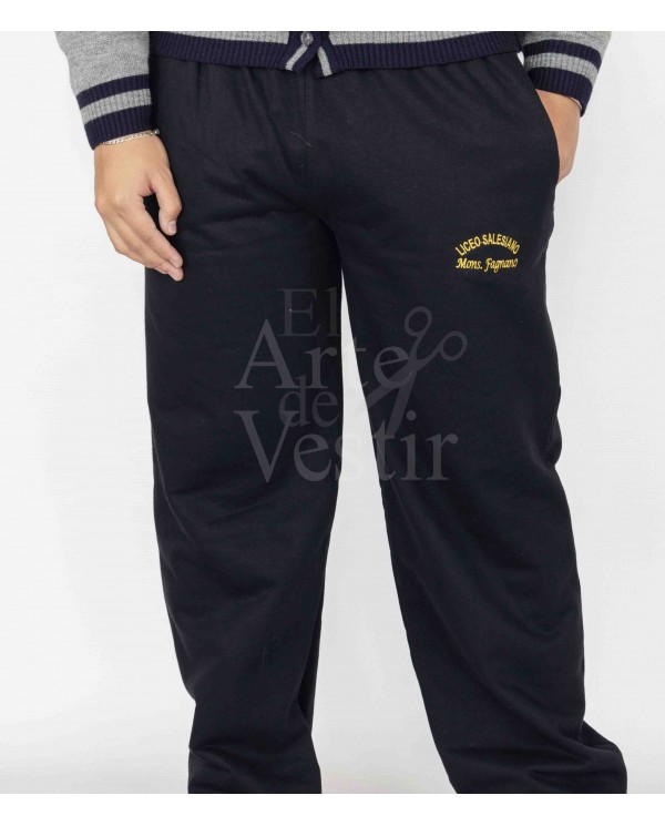 PANTALÓN BUZO NEGRO UNISEX MONSEÑOR FAGNANO PTO.NATALES