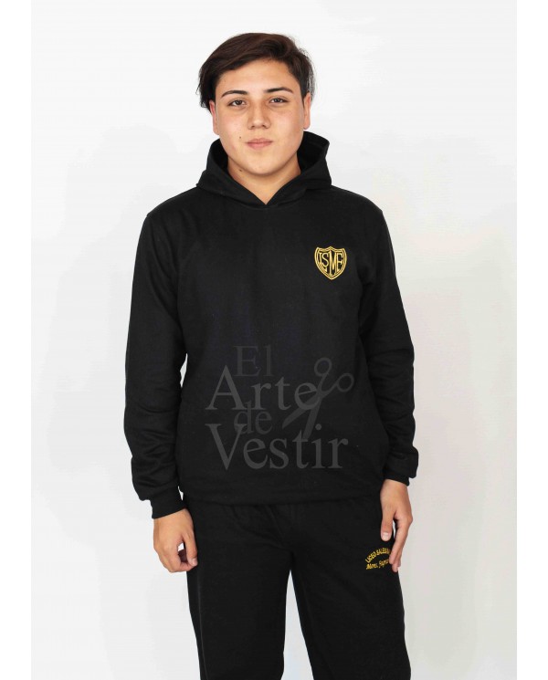 POLERÓN BUZO HOMBRE/UNISEX NEGRO M. FAGNANO PUERTO NATALES