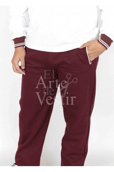 PANTALÓN BUZO H. DE MAGALLANES BURDEO HOMBRE PORVENIR