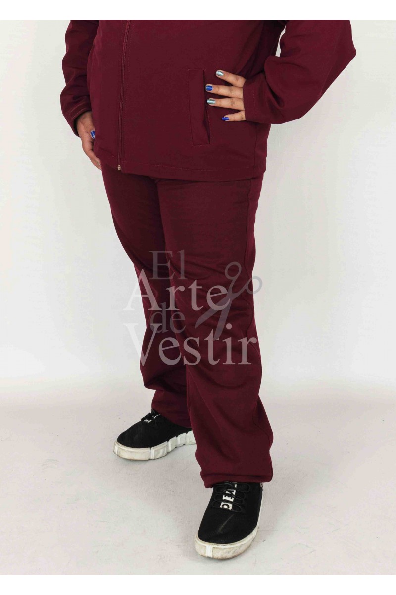PANTALÓN BUZO H. DE MAGALLANES BURDEO MUJER PORVENIR PANTALÓN BUZO H. DE MAGALLANES BURDEO MUJER PORVENIR