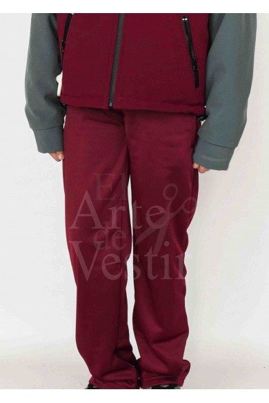 PANTALÓN BUZO J. LADRILLEROS HOMBRE BURDEO PTO NATALES