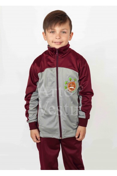 POLERÓN BUZO HOMBRE GRIS/BURDEO JUAN LADRILLEROS PUERTO NATALES