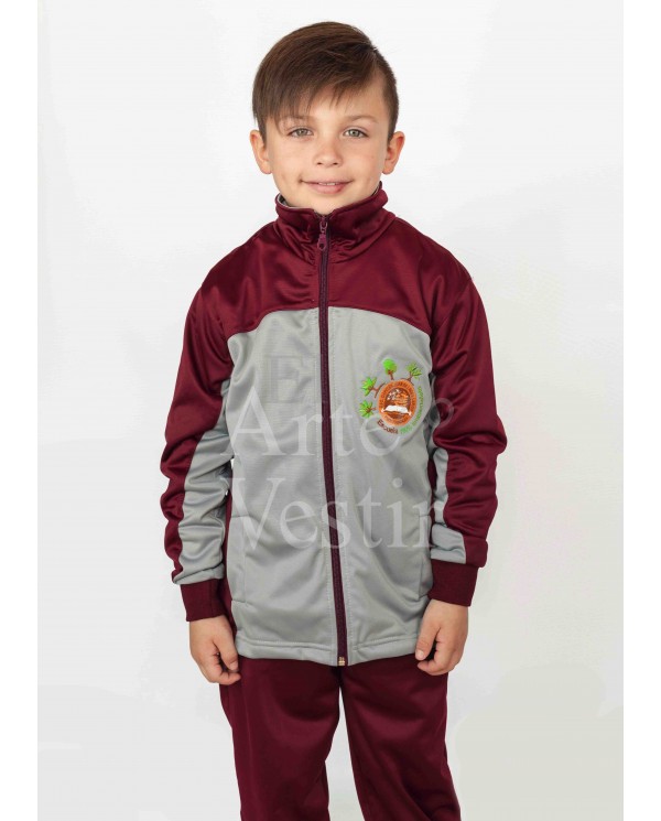 POLERÓN BUZO HOMBRE GRIS/BURDEO JUAN LADRILLEROS PUERTO NATALES