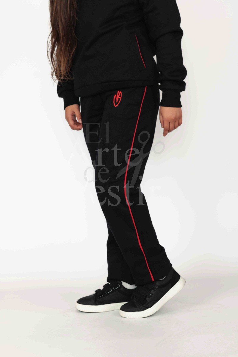 PANTALÓN BUZO NEGRO MARIA MAZARELLO PUERTO NATALES