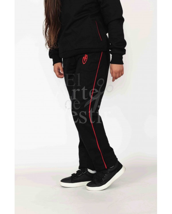 PANTALÓN BUZO NEGRO MARIA MAZARELLO PUERTO NATALES