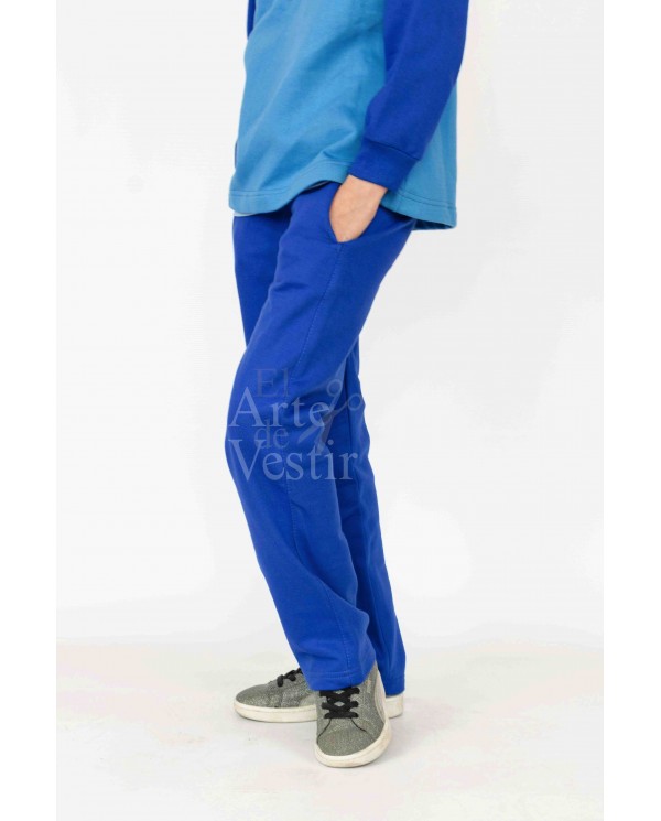 PANTALÓN BUZO MUJER AZULINO SANTIAGO BUERAS