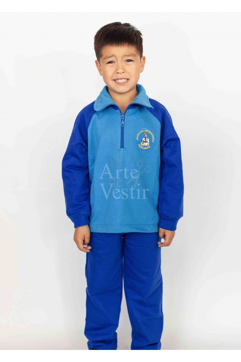 POLERÓN BUZO HOMBRE/UNISEX CELESTE/AZUL SANTIAGO BUERAS