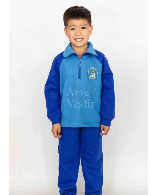 POLERÓN BUZO HOMBRE/UNISEX CELESTE/AZUL SANTIAGO BUERAS